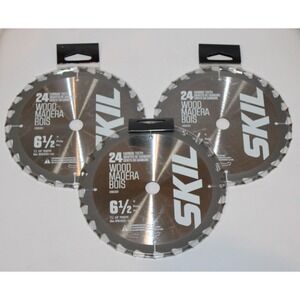 lot of 3 SKIL Circular Saw 6-1/2" blades 24T carbide wood cutting CRB1002 NEW